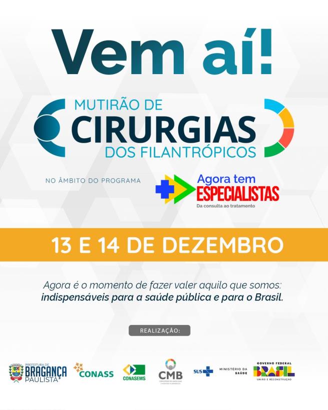 Santa Casa participa do Mutirão de Cirurgias para atender pacientes bragantinos