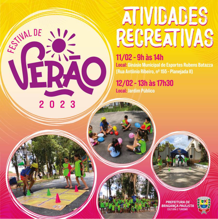 Festival De Verão 2023 Atividades Recreativas Agitam Final De Semana Da População Prefeitura 0930