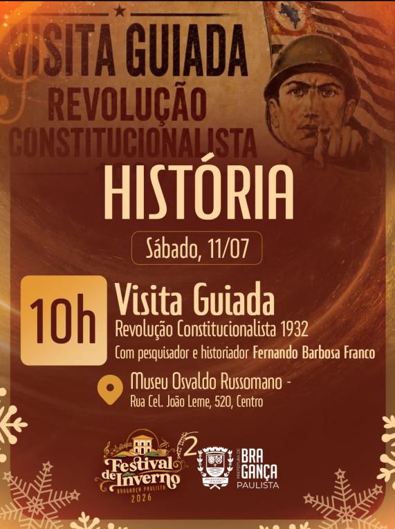 Museu Osvaldo Russomano sedia visita guiada e exposição especial sobre a Revolução Constitucionalista de 1932 neste sábado (11)
