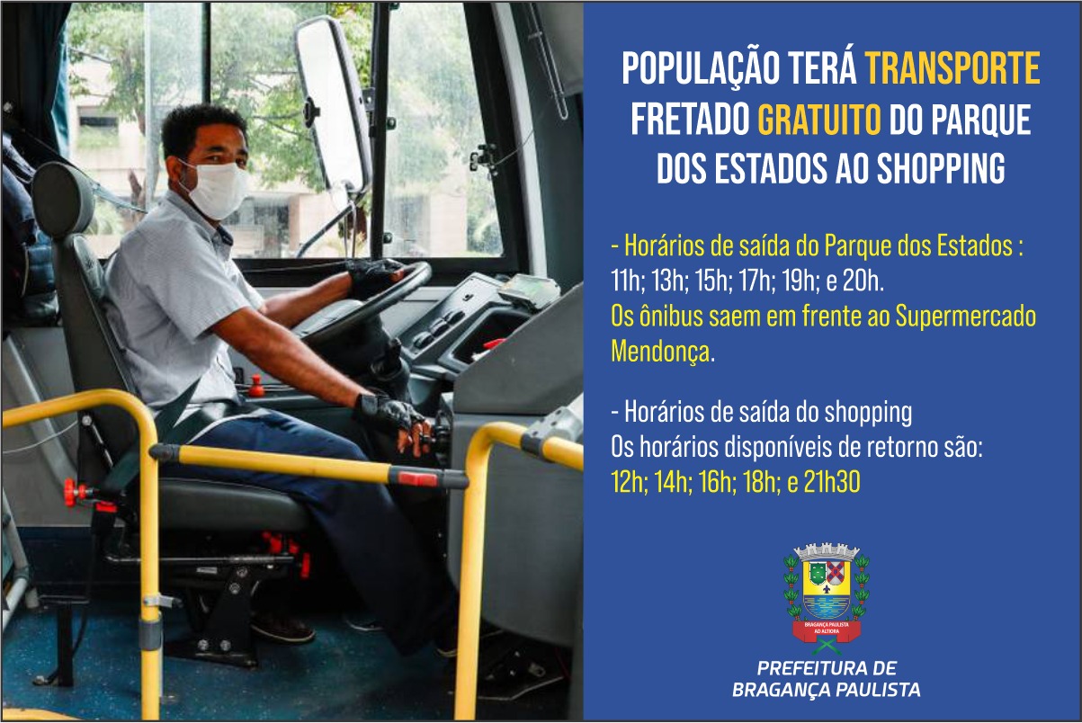 População terá transporte fretado gratuito do Parque dos Estados ao shopping