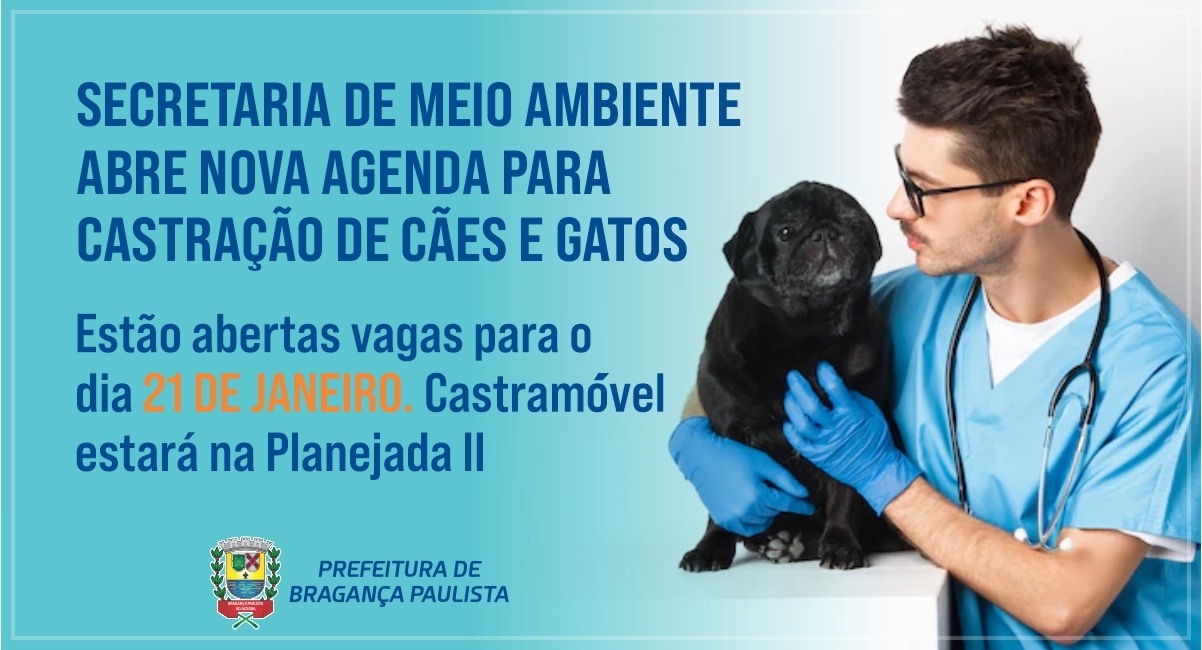 Secretaria de Meio Ambiente abre nova agenda para castração de cães e gatos