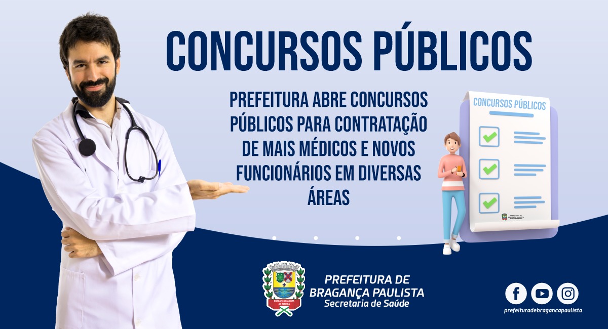 Inscrições para concursos públicos de médicos e diversas áreas seguem abertos até o dia 19/05
