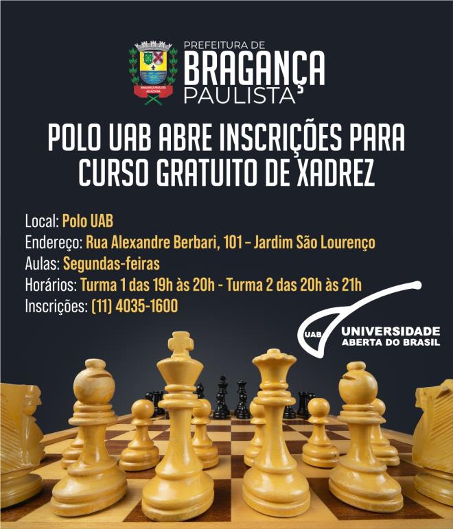 Polo UAB abre inscrições para curso gratuito de xadrez
