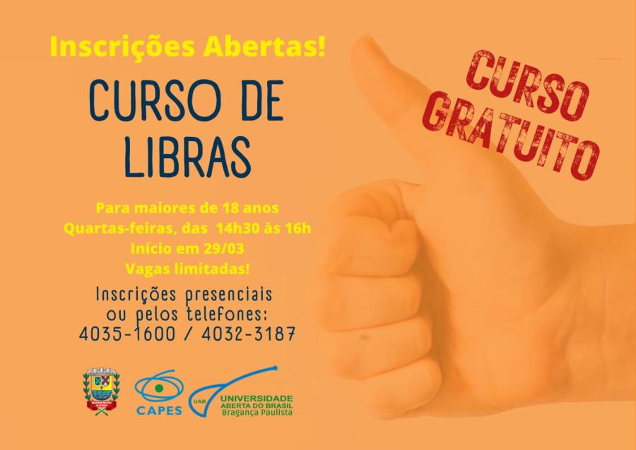 Inscrições abertas para curso gratuito de LIBRAS   