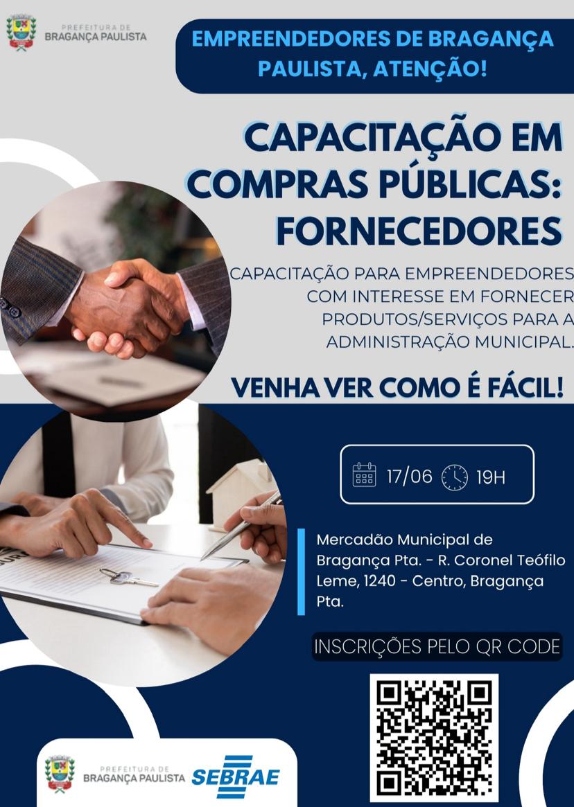 Capacitação orienta empreendedores de Bragança Paulista sobre como prestar serviço para a Prefeitura