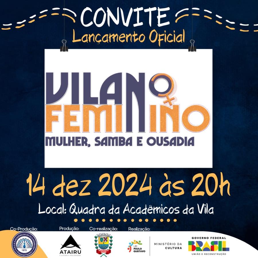 Projeto “Vila no Feminino” celebra mulheres que transformam o Carnaval