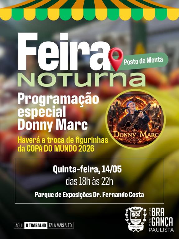 Donny Marc anima a Feira Noturna do Posto de Monta com o melhor do rock nesta quinta-feira (14/05)