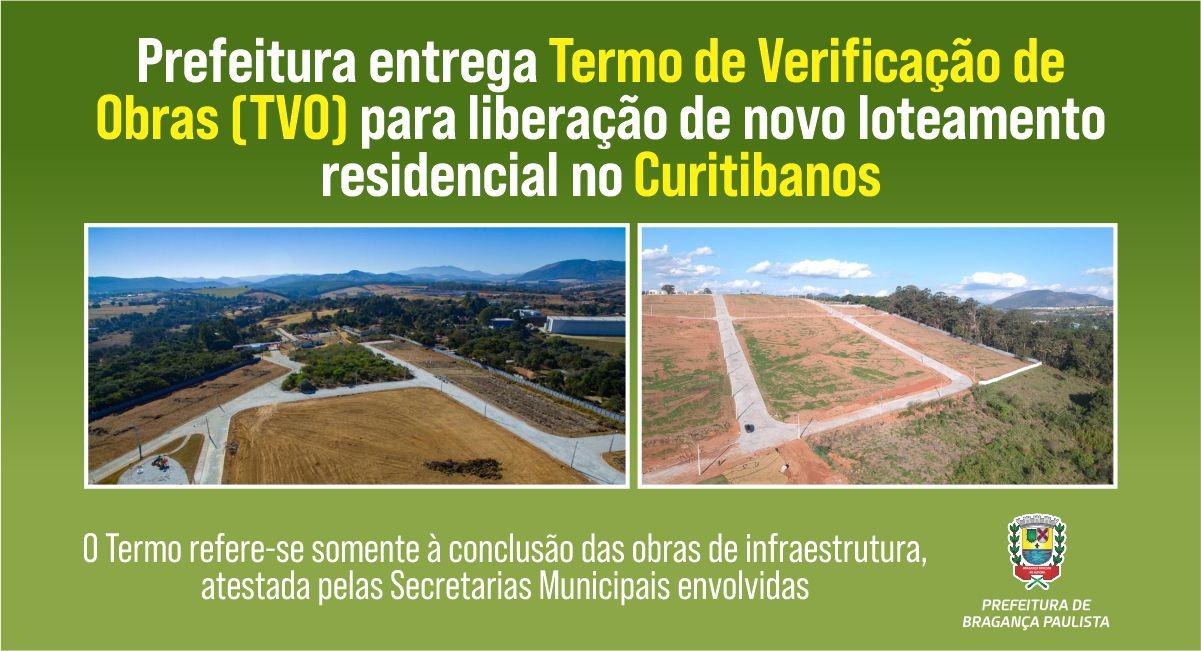 Prefeitura entrega Termo de Verificação de Obras (TVO) para liberação de novo loteamento residencial no Curitibanos