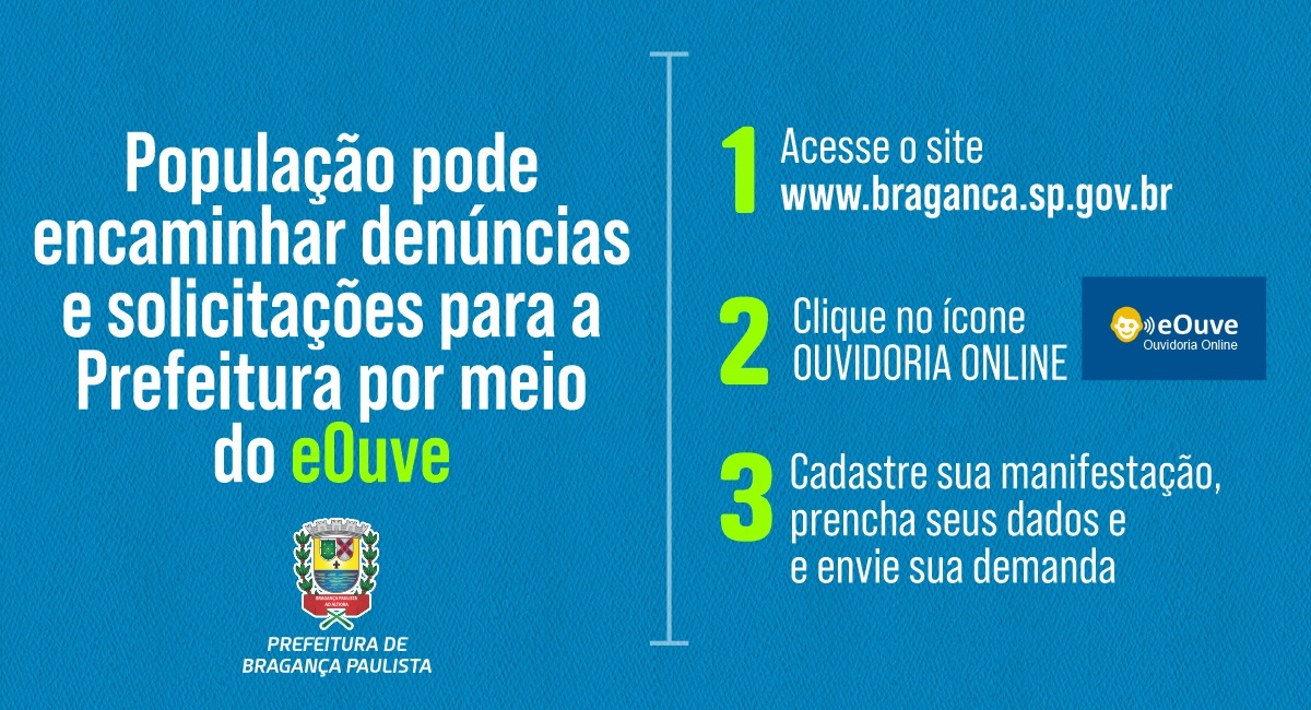  População pode encaminhar denúncias e solicitações para a Prefeitura por meio do eOuve