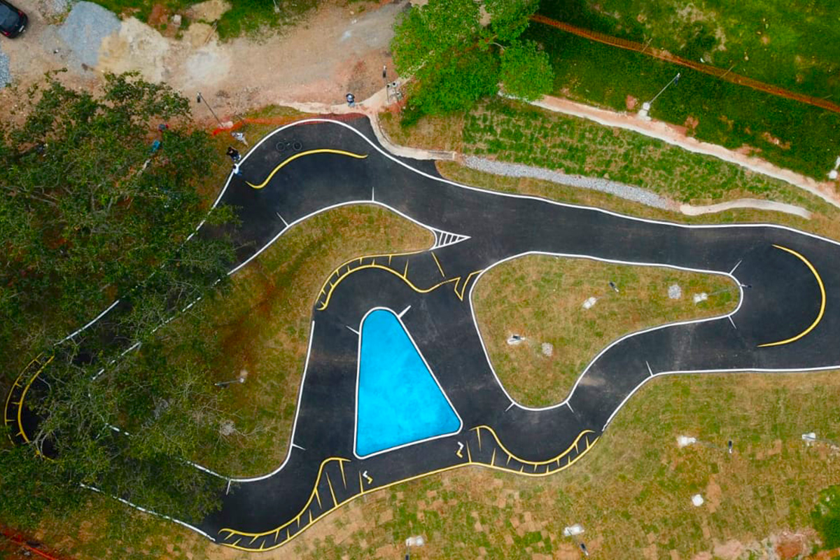 Pista de Pump Track do Lago do Taboão está pronta para receber o público