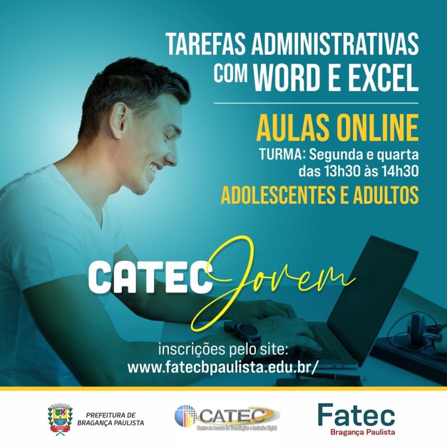 Prefeitura oferece cursos de informática online e gratuitos pelo CATEC