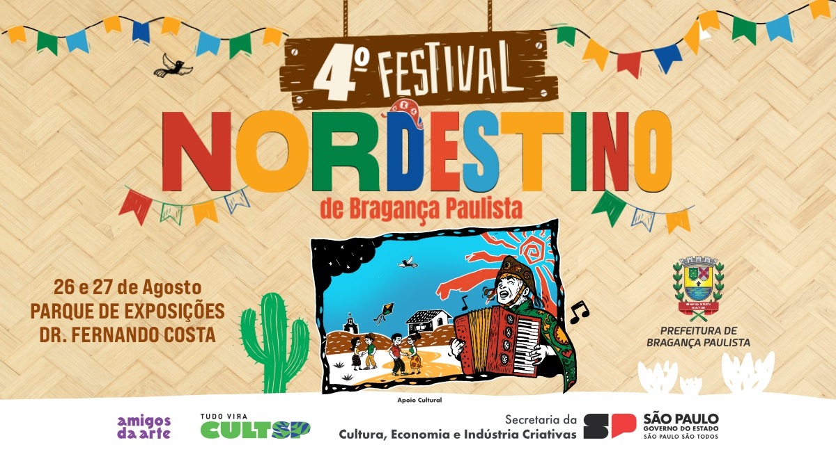 4º Festival Nordestino de Bragança Paulista acontece nos dias 26 e 27 de agosto
