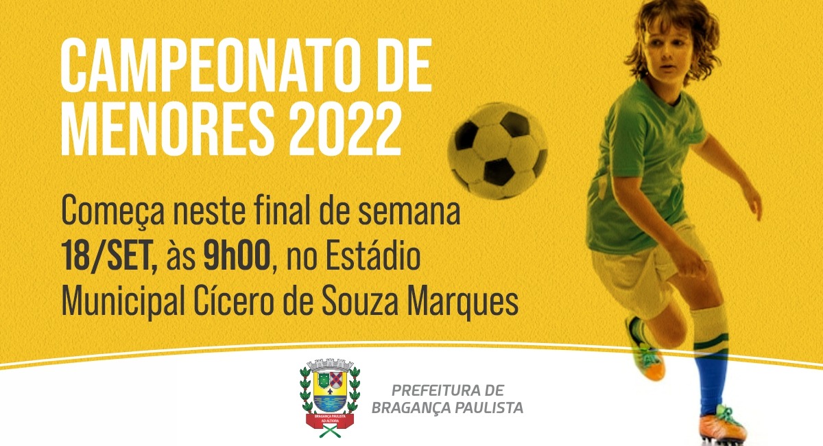 Campeonato de Futebol de Menores 2022 conhece os campeões