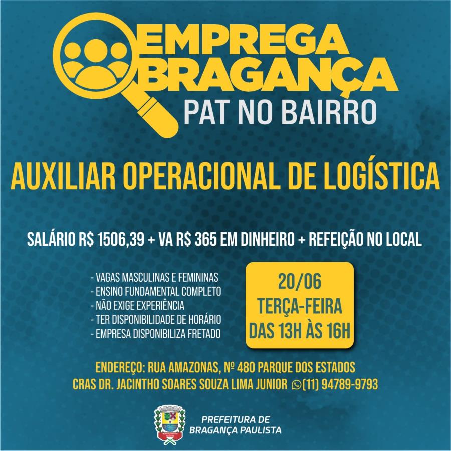 CRAS do Parque dos Estados recebe PAT no Bairro com vagas de auxiliar operacional de Logística
