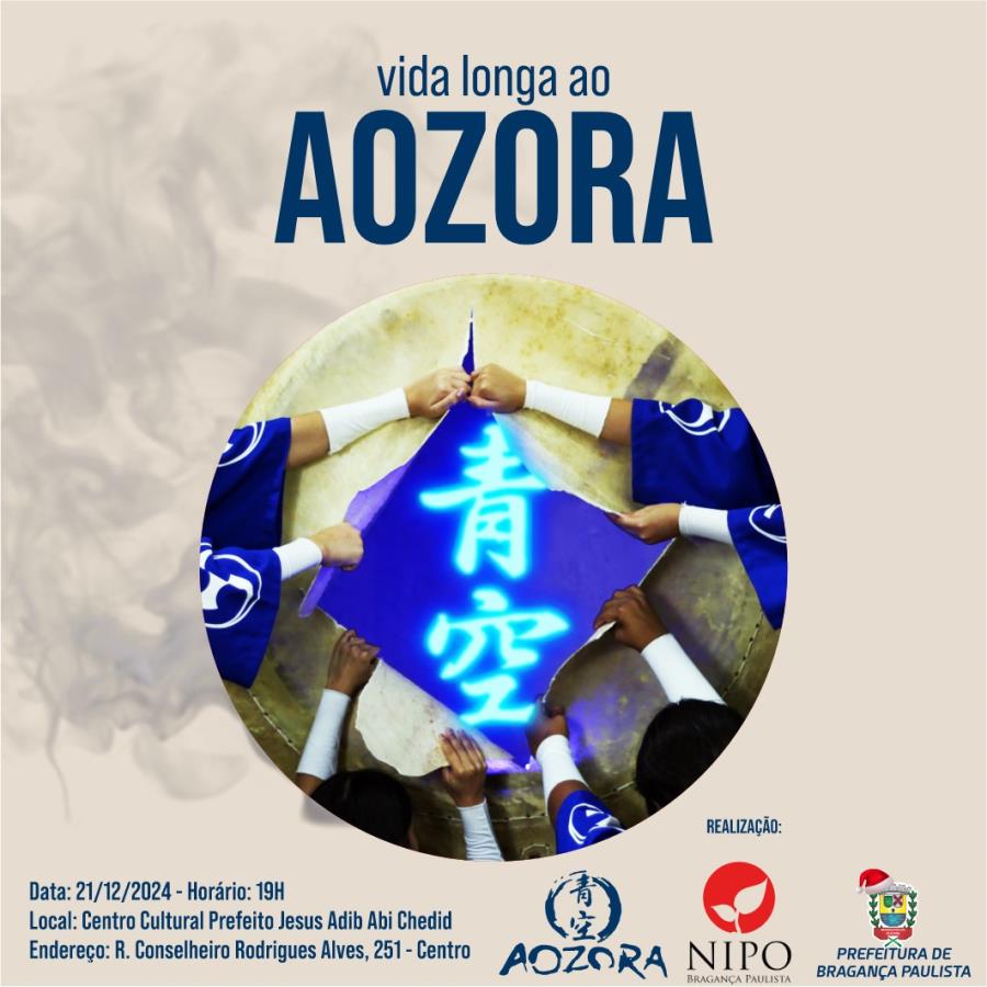 Vida Longa ao Aozora: Uma celebração da cultura japonesa no Teatro Carlos Gomes