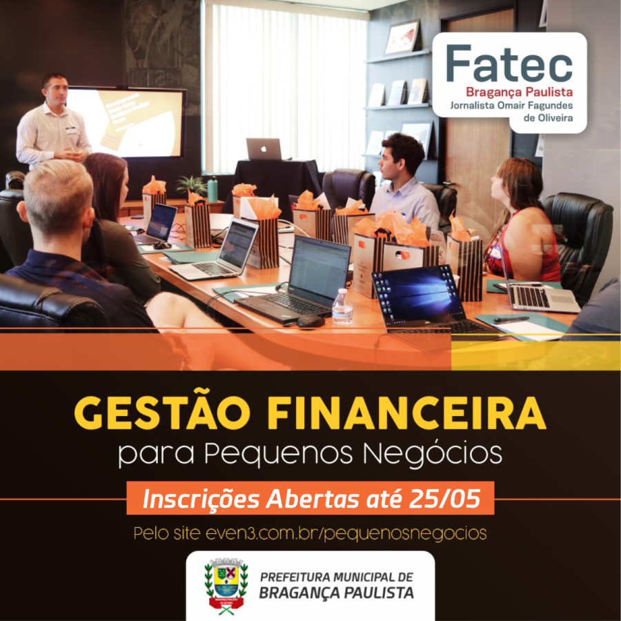 Prefeitura divulga curso gratuito de Gestão Financeira para Pequenos Negócios
