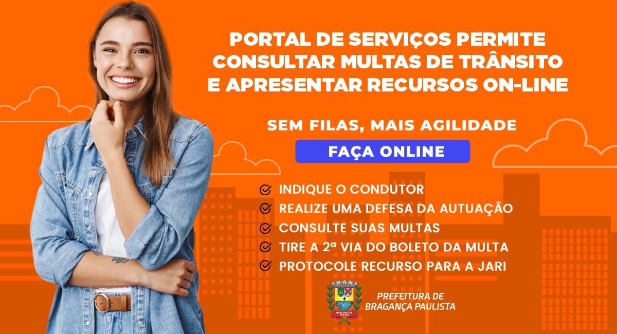 Portal de Serviços permite consultar multas de trânsito e apresentar recursos on-line
