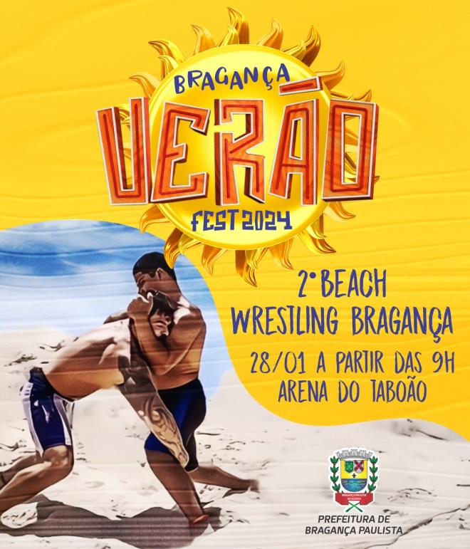 2° Beach Wrestling Bragança acontece em 28 de janeiro no Lago do Taboão