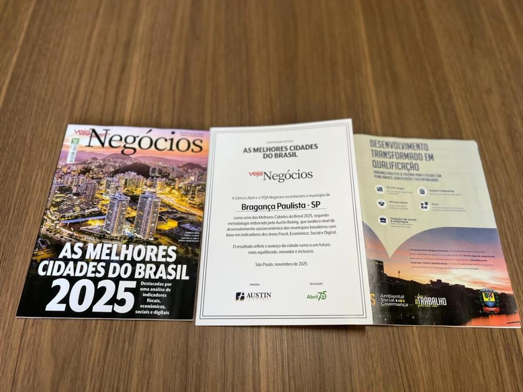 Bragança Paulista está entre as melhores cidades do Brasil