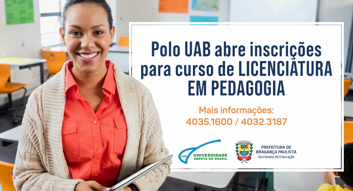 Polo UAB abre inscrições para curso de Licenciatura em Pedagogia