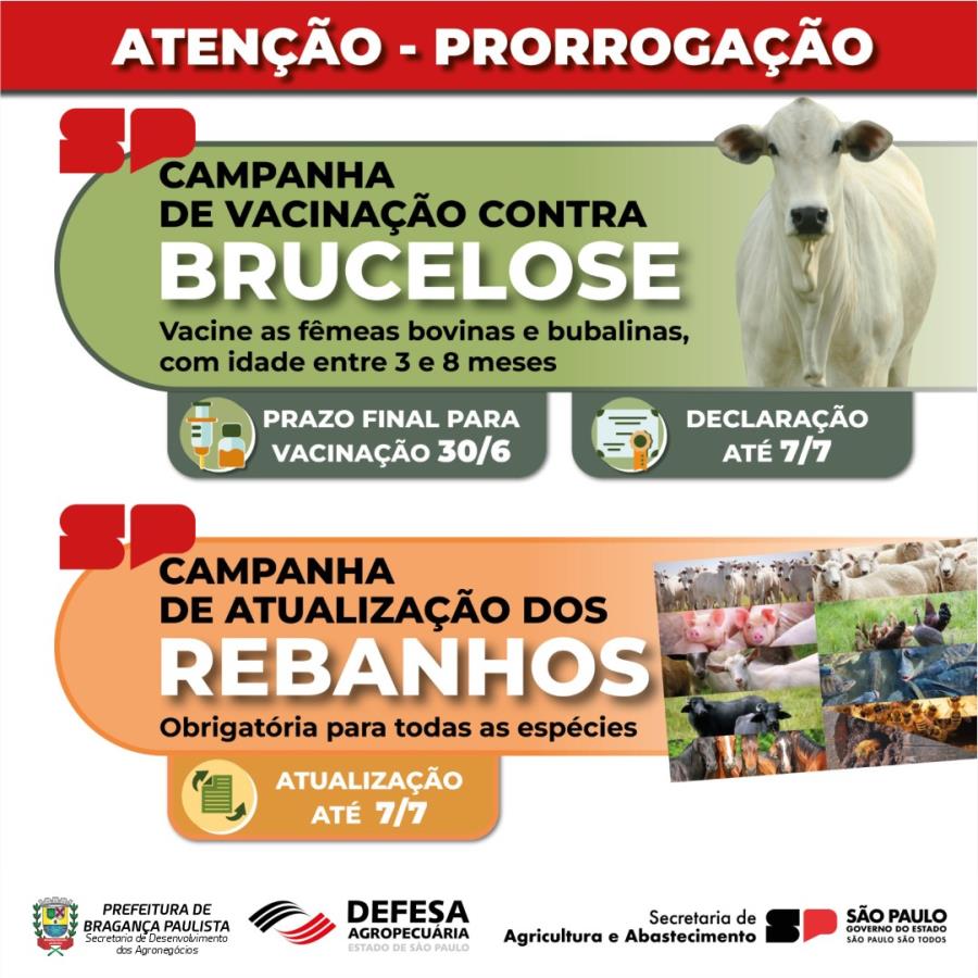Prefeitura de Bragança Paulista e Governo do Estado de São Paulo promovem prevenção de doenças em rebanhos