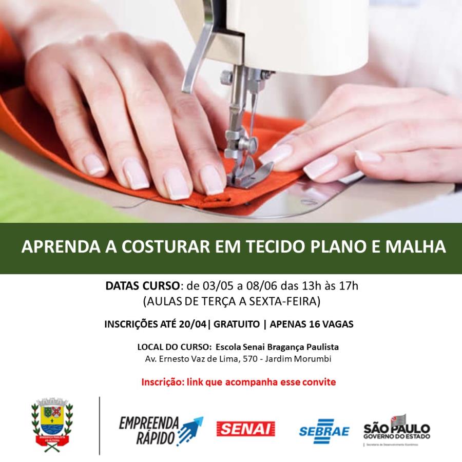 Fundo Social está com inscrições abertas para cursos profissionalizantes de confecção e costura