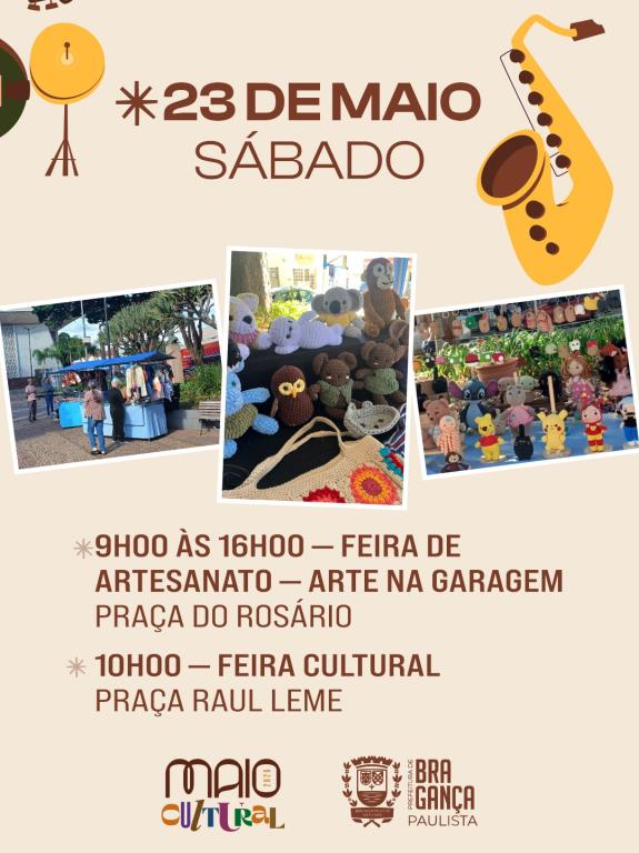Feiras artesanais movimentam Bragança Paulista neste sábado com arte, cultura e criatividade