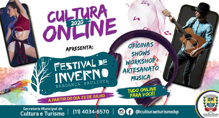 Prefeitura divulga as atrações da 3ª e 4ª semana do Festival de Inverno 2020