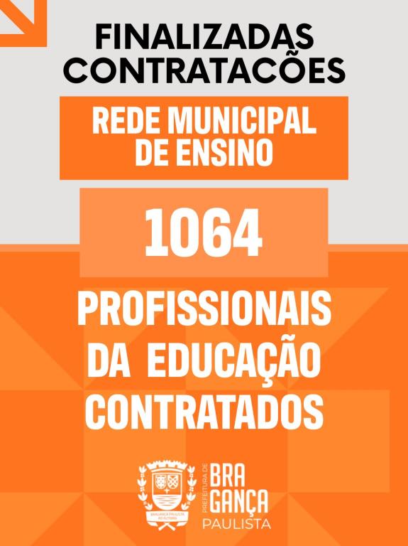 Encerradas inscrições para a Rede Municipal de Ensino: 1064 profissionais foram contratados