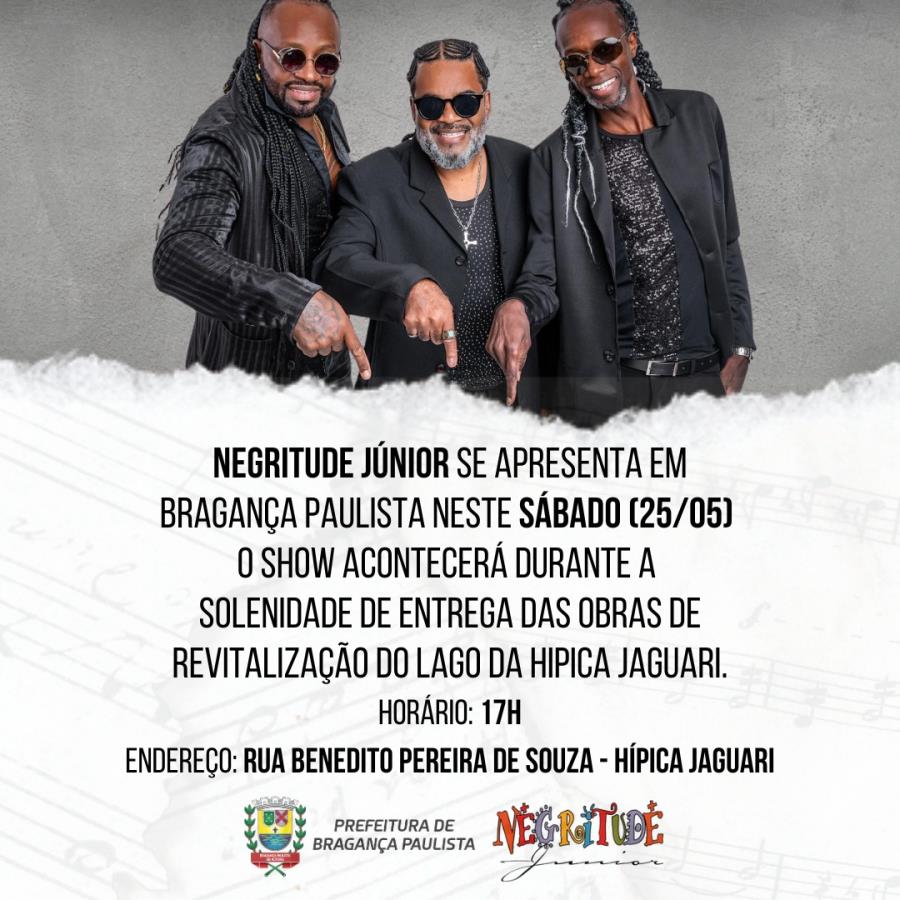 Prefeitura entrega revitalização do Lago da Hípica com show do Negritude Júnior neste sábado (25/05)