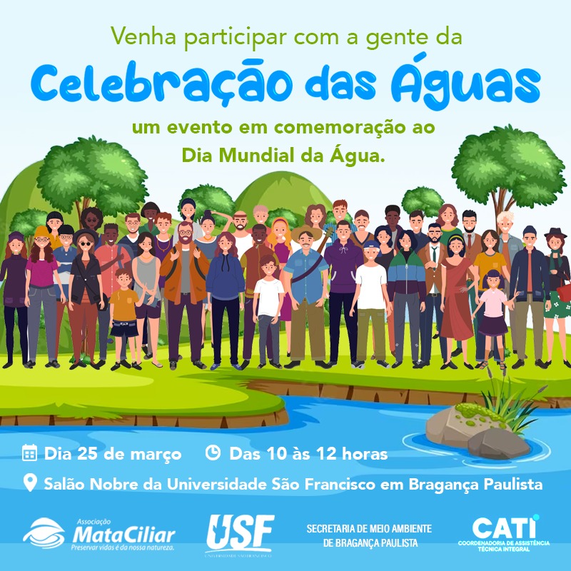 Meio Ambiente participará de evento “Celebração das Águas” em Bragança Paulista