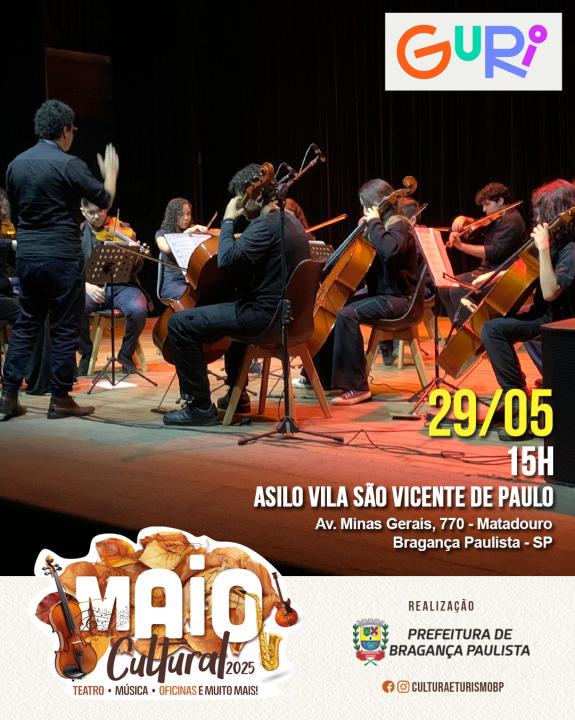 Projeto Guri: música que transforma vidas se apresenta no Maio Cultural 2025