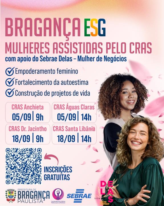 Prefeitura inicia Projeto “Mulheres Assistidas pelo CRAS” com ciclo de palestras em setembro