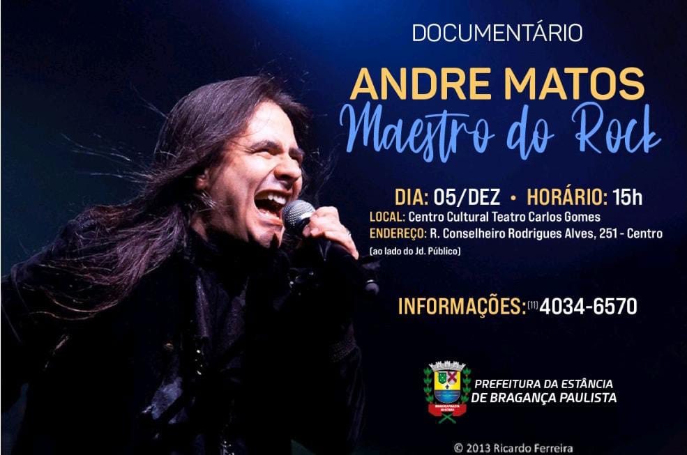 Documentário sobre trajetória de Andre Matos será exibido no dia 5 de dezembro
