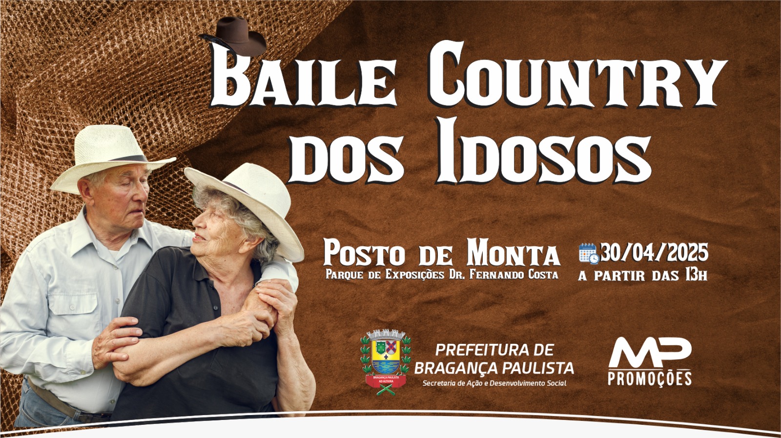 Baile Country da Melhor Idade acontece no dia 30 de abril no Posto de Monta