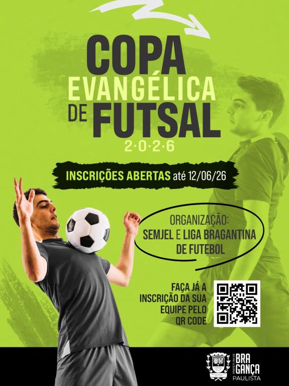 Estão abertas as inscrições para a Copa Evangélica de Futsal 2026