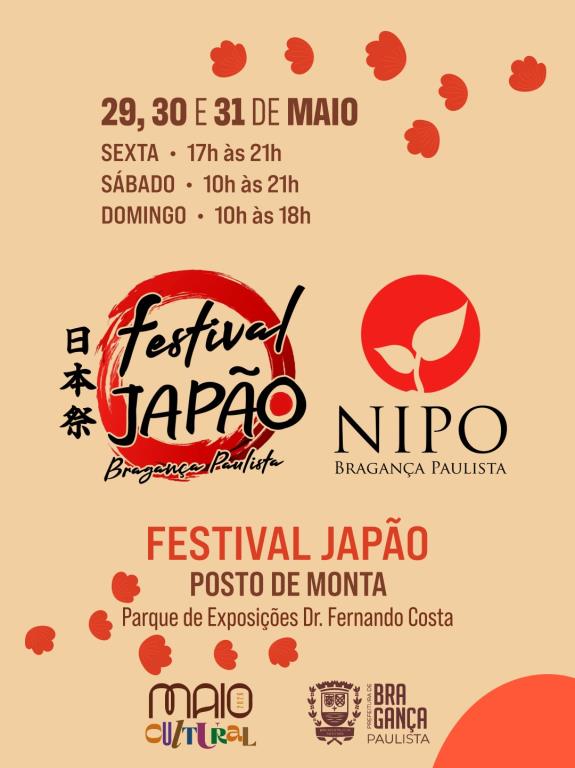 17º Festival Japão de Bragança Paulista celebra a cultura nipo-brasileira no Maio Cultural 2026