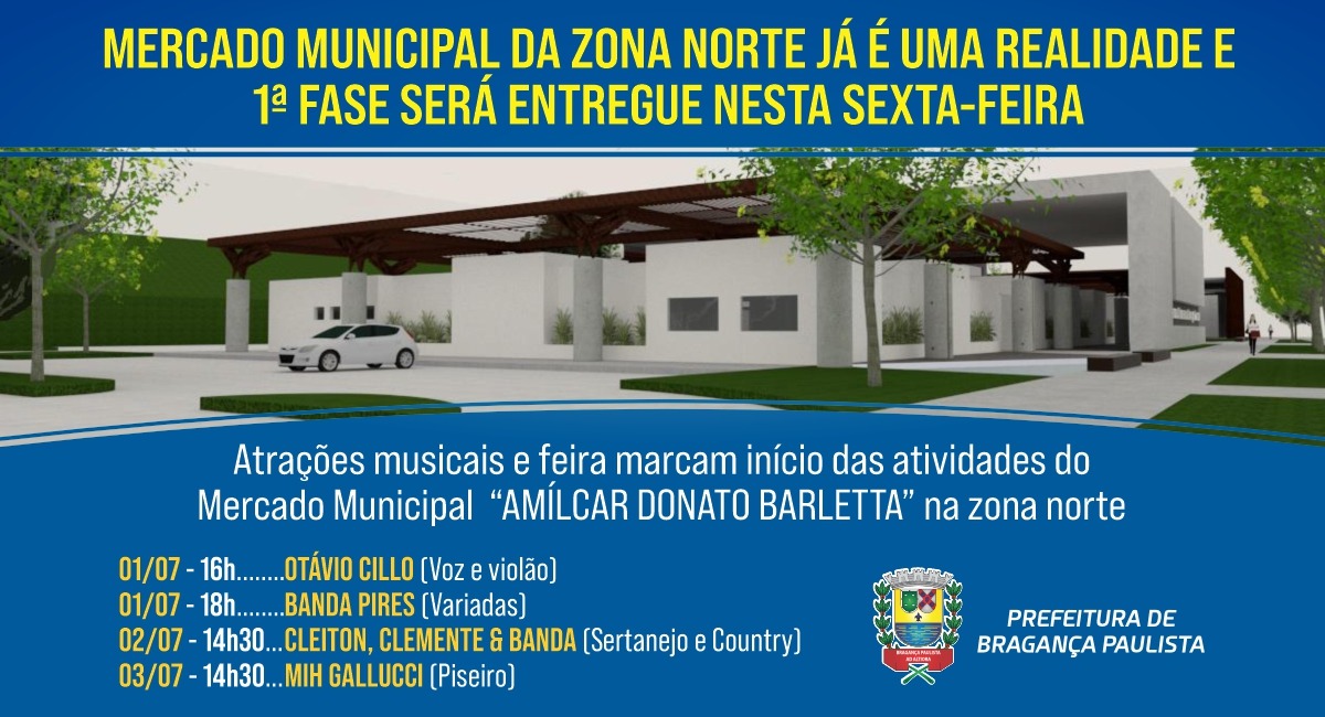 Mercado Municipal da Zona Norte já é uma realidade e 1ª fase será entregue nesta sexta-feira