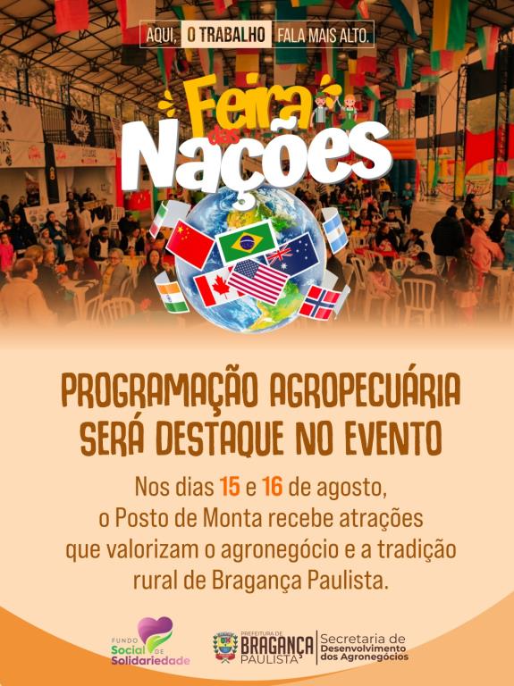 Programação agropecuária integra Feira das Nações 2026