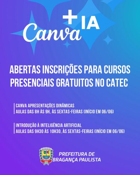 Abertas inscrições para cursos presenciais gratuitos no CATEC
