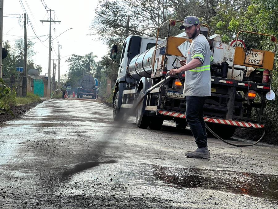 Prefeitura de Bragança Paulista inicia obras de Tratamento Anti-pó na Estrada Aurélio Frias Fernandes