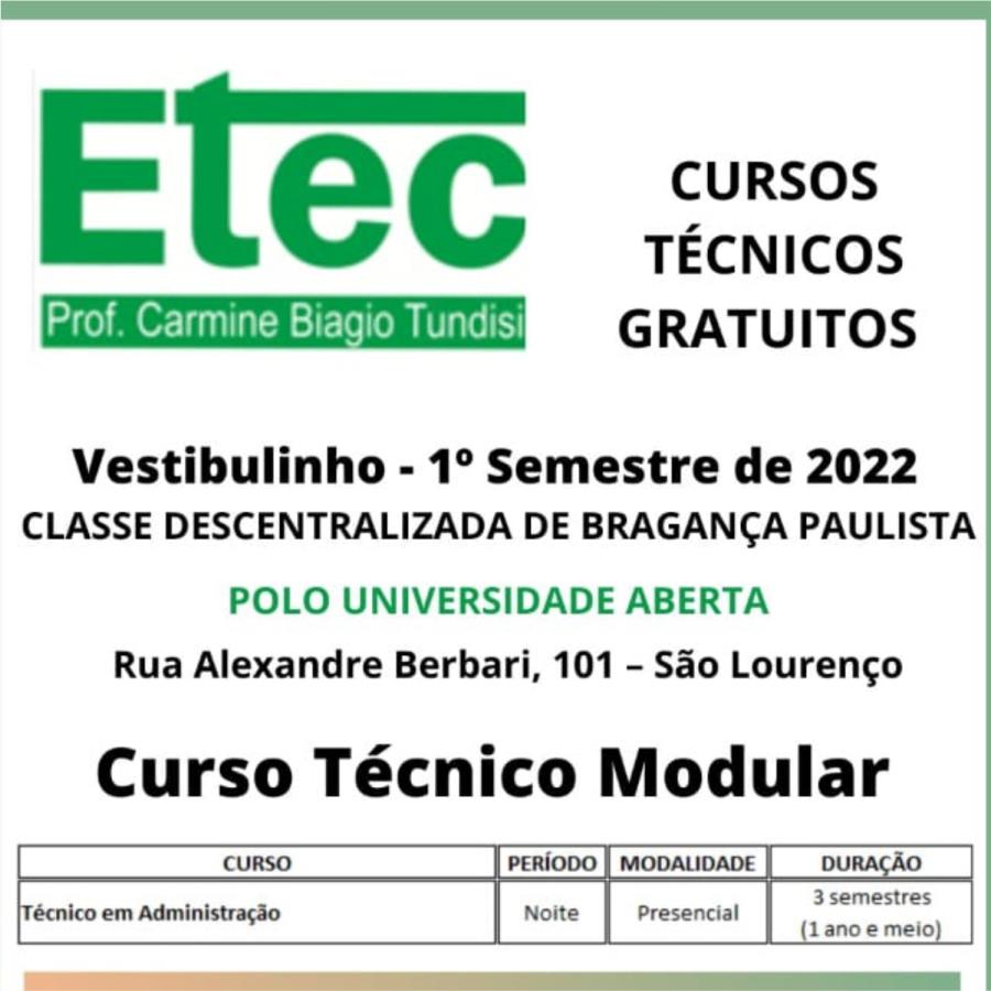 Etec: inscrições do Vestibulinho para cursos técnicos gratuitos