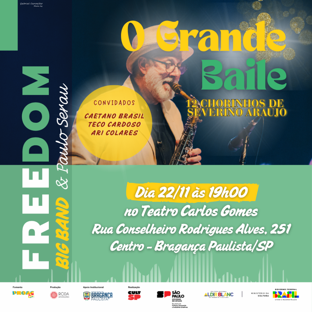 Prefeitura convida para uma noite imperdível: “O Grande Baile – 12 Chorinhos de Severino Araújo” no Centro Cultural