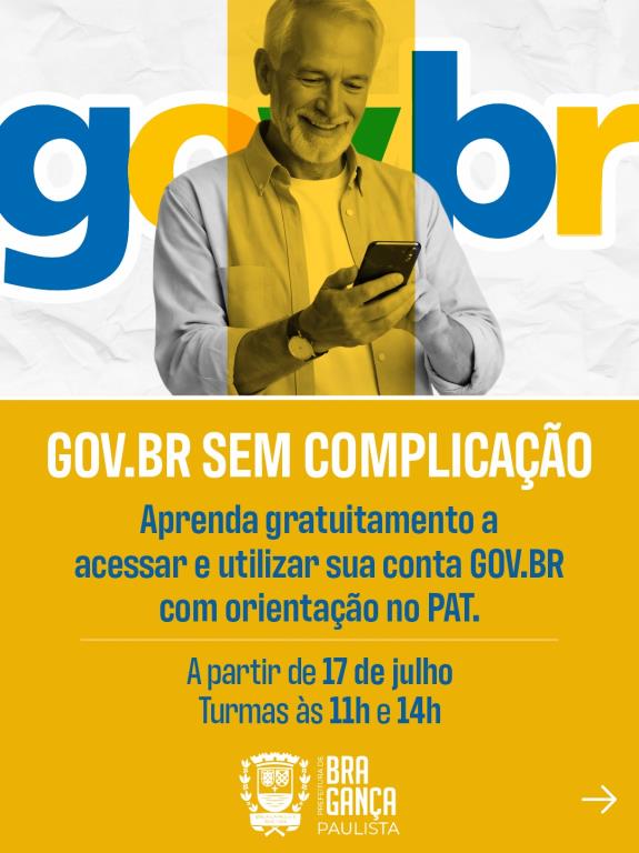 Orientação gratuita ensina como acessar os serviços do Gov.br