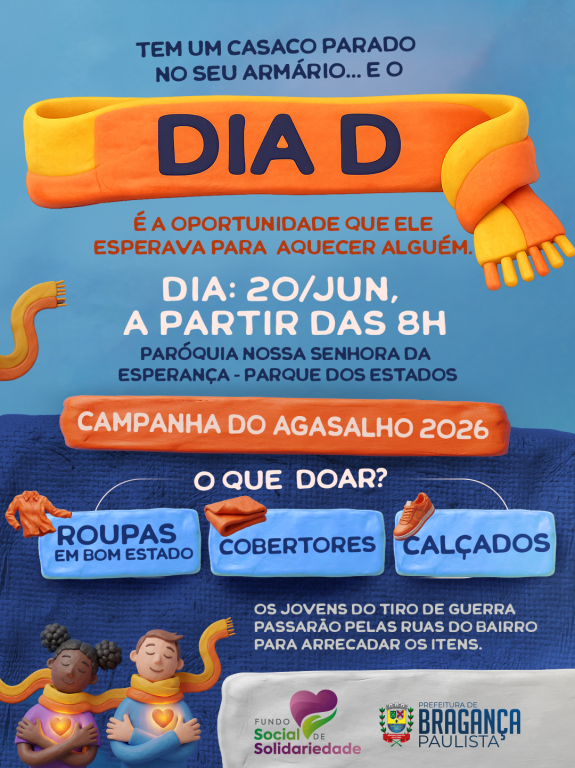 Solidariedade bate à porta neste sábado com o Dia D da Campanha do Agasalho