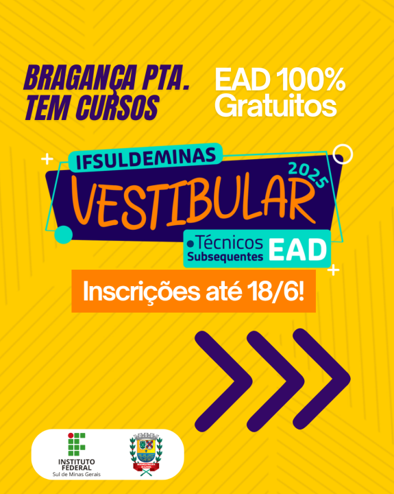 Últimos dias para se inscrever nos cursos técnicos gratuitos em EaD oferecidos em parceria com o IFSULDEMINAS