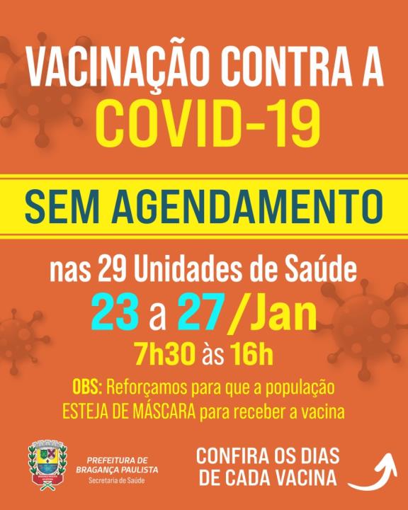 Confira os dias de cada vacina contra a Covid-19 - sem agendamento