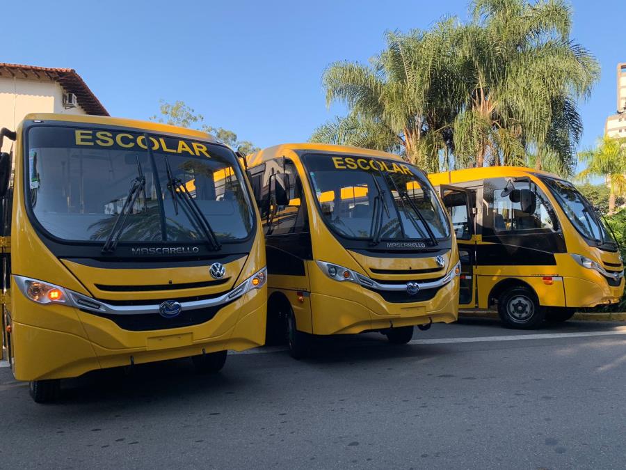 Bragança Paulista recebe 55 novos ônibus e 9 vans para transporte dos alunos