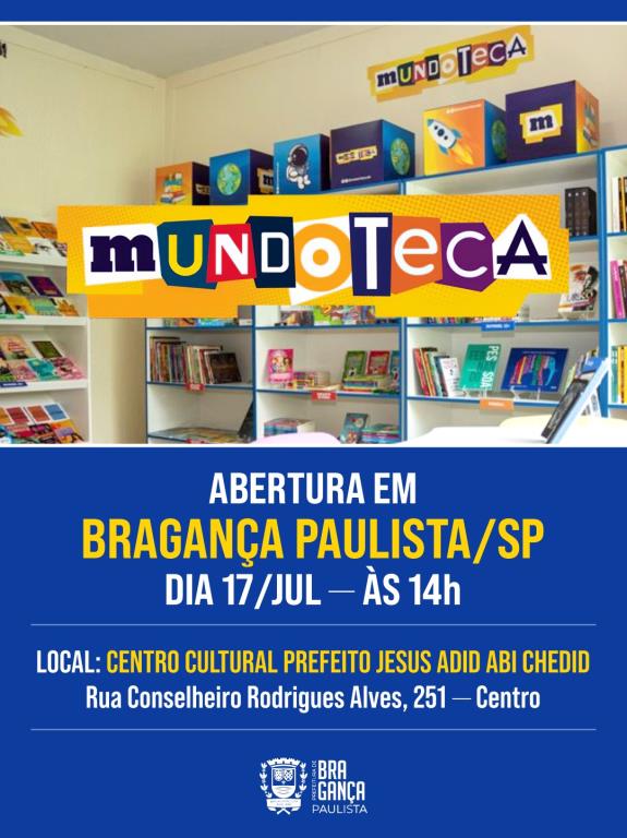 Bragança Paulista amplia acesso à cultura com a primeira Mundoteca da região
