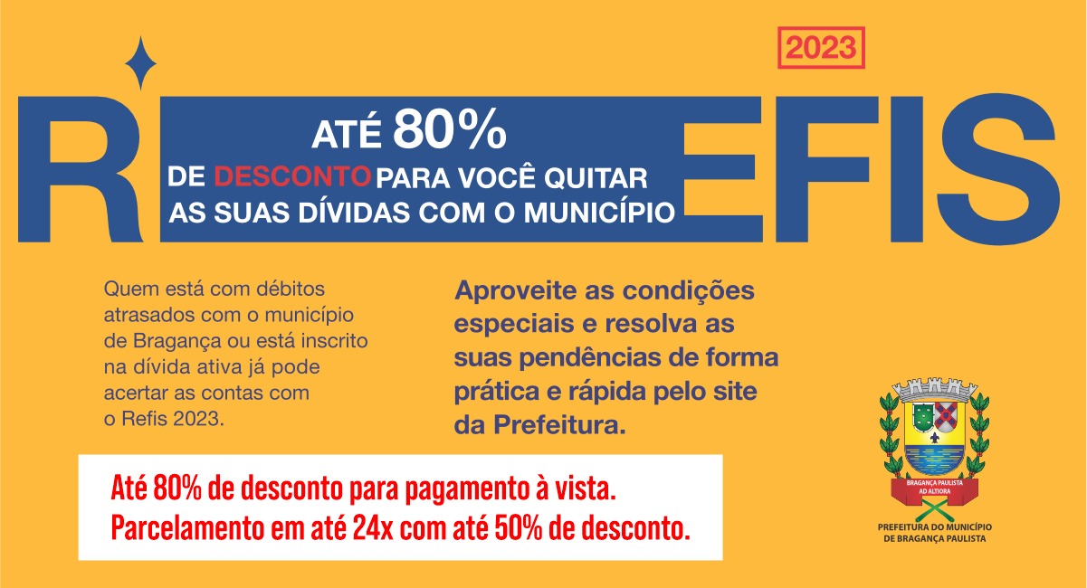 Mais de 760 acordos já foram formalizados pelo REFIS 2023 em Bragança Paulista